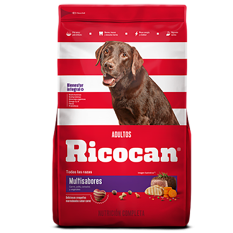 RICOCAN adultos todas las razas multisabores bolsa 22 Kg