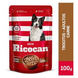 RICOCAN adultos trocitos en salsa sabor carne pouch 100gr