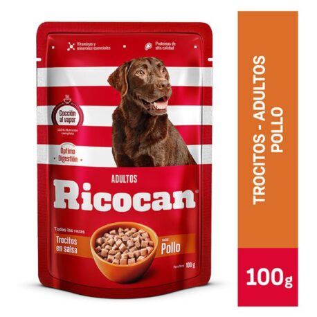 RICOCAN adultos trocitos en salsa sabor pollo pouch 100gr