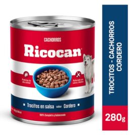 RICOCAN cachorros trocistos en salsa sabor cordero lata 280gr