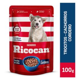 RICOCAN cachorros trocitos en salsa sabor cordero pouch 100gr