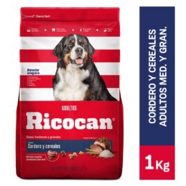 Ricocan Adultos Razas Medianas y Grandes sabor cordero y cereales en bolsa de 1 Kg