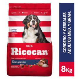 Ricocan adultos medianos y grandes sabor cordero y cereales bolsa de 8Kg