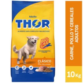 THOR Clásico adultos sabor carne, pollo y cereales bolsa de 10 Kg