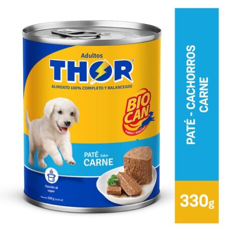 THOR cachorros Paté sabor carne lata 330 gr